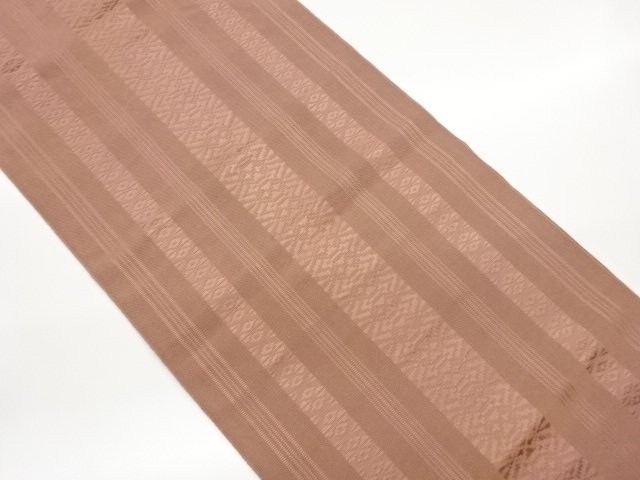 JAPANESE KIMONO / NAGOYA OBI FOR SUMMER / WOVEN KENJO PATTERN 